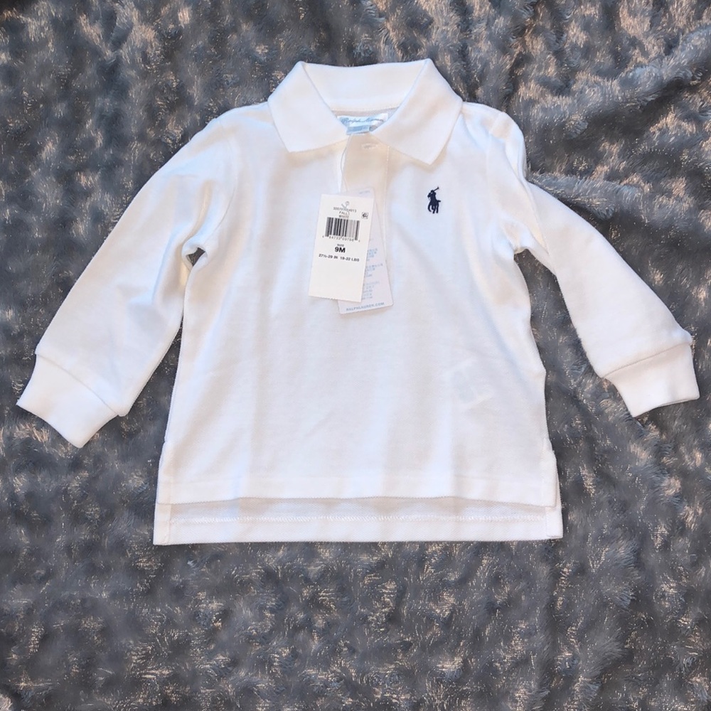 Ralph Lauren Cotton Mesh Long-Sleeve Polo Shirt